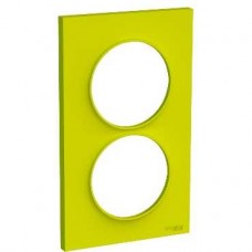 Plaque Vert Chartreuse 2 postes horiz. ou verticaux entraxe 71mm