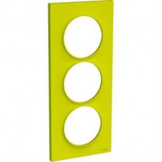Plaque Vert Chartreuse 3 postes horiz. ou verticaux entraxe 71mm