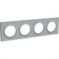 Plaque Gris 4 postes horizontaux ou verticaux entraxe 71mm