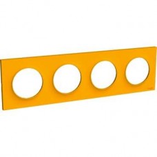 Plaque Ambre 4 postes horizontaux ou verticaux entraxe 71mm