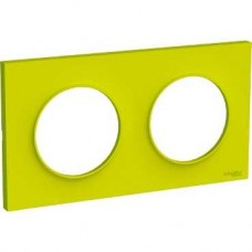 Plaque Vert Chartreuse 2 postes horiz. ou verticaux entraxe 57mm
