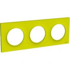 Plaque Vert Chartreuse 3 postes horiz. ou verticaux entraxe 57mm