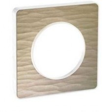 Plaque de finition Touch 1 poste Bronze gougé avec liseré Blanc