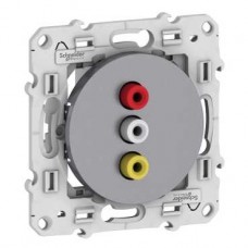 Prise triple RCA  aluminium