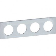 Plaque de finition support Aluminium 4 postes entraxe 71 mm -Vert d'eau