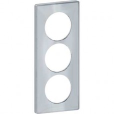 Plaque de finition support Aluminium 3 postes entraxe 57 mm -Vert d'eau