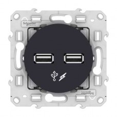 Prise alimentation double USB 5V anthracite