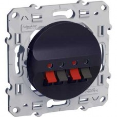 Prise haut parleur Anthracite 2 sorties