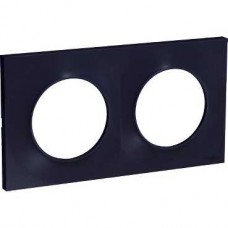 Plaque Anthracite 2 postes horiz./vert. entraxe 71mm