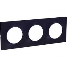 Plaque Anthracite 3 postes horiz./vert. entraxe 71mm