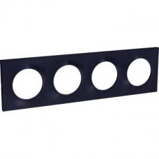 Plaque Anthracite 4 postes horiz./vert. entraxe 71mm