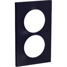 Plaque Anthracite 2 postes verticaux entraxe 57mm
