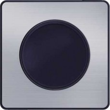Plaque Aluminium brossé avec liseré Anthracite 1 poste