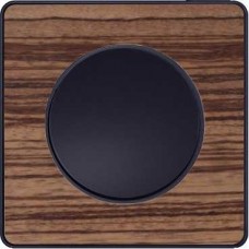 Plaque Bois Zebrano avec liseré Anthracite 1 poste