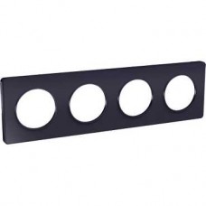 Plaque Anthracite 4 postes horiz. ou vert. entraxe 71mm