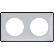 Plaque de finition support Anthracite 2 postes entraxe 71mm
