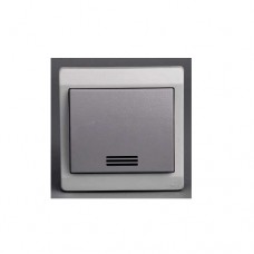 Bouton-poussoir lumineux - gris - encastré - IP44 IK08