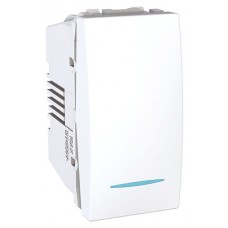 Poussoir 10AX 250V AC 1 M Blanc