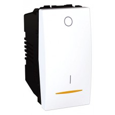 Poussoir 16 AX 250V AC 1 M Blanc