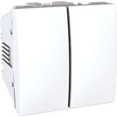 Interrupteur va et vient 2M double 10AX 250 V CA 2M Blanc