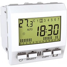 Interrupteur horaire hebdomadaire 230V AC 2M Blanc
