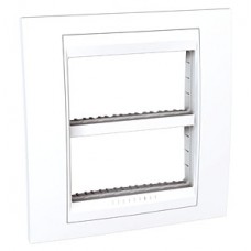 Plaque avec support de fixation inclus 2x4 M horiz. Blanc