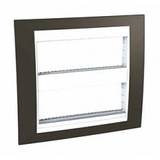 Plaque avec support de fixation inclus 2x6 M horiz. Cacao