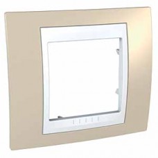 Plaque 2M simple sable/Blanc