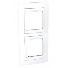 Plaque 4M double vertical Blanc