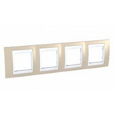 Plaque 8M quadruple horizontal sable/Blanc