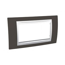 Plaque 4M simple cacao/Blanc