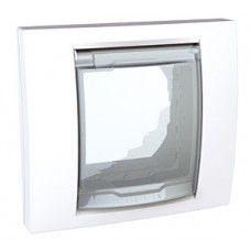 Plaque avec support de fixation inclus 2M simple Blanc/Blanc