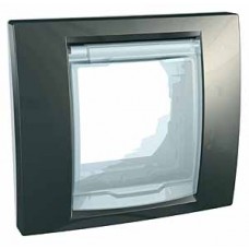 Plaque avec support de fixation inclus 2M simple champagne/Blanc