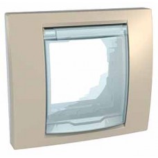 Plaque avec support de fixation inclus 2M simple sable/Blanc