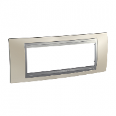 Plaque 6M Nickel Mat avec liseré Aluminium