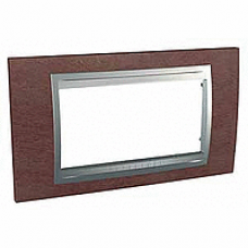 Plaque 6M tabac avec liseré Aluminium