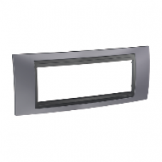 Plaque 6M gris métal avec liseré Graphite