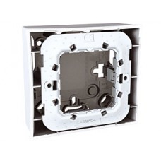 Boîtes mont. saillie + fix. clipsage 2M 9 tr. poinç. Blanc