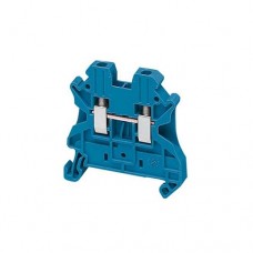 Borne à vis - passant - 2 points - 2,5mm² - bleu