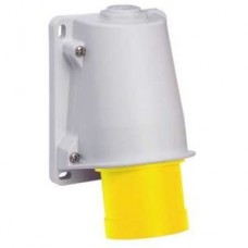 Socle connecteur saille inclinée connexion vis IP44 32A 2P+T 100-130V