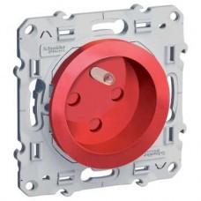 Prise de courant 2P+T - à détrompage - à vis - connexion à vis - Rouge