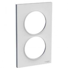 Plaque gris Pierre 2 postes verticaux entraxe 57 mm
