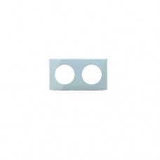 Plaque de finition support blanc 2 postes entra.71 mm -Vert d'eau