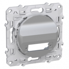 Prise fibre optique 2 sorties aluminium duplex