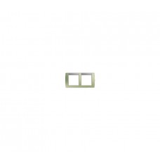 KALLYSTA plaque 2 postes horizontal entraxe 71 mm citrus
