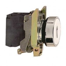 Bouton-poussoir blanc Ø 22-retour ressort encastré-blanc-flèche haut-1NO