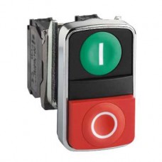 Bouton-poussoir Ø 22-double touche ressort de rappel-vert + rouge-IP66 IP69 K