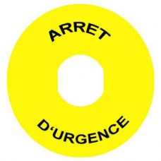 Etiquette-Ø 22-Ø 60 mm-ARRET D'URGENCE