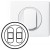 Enjoliveur Céliane - prise HP double - blanc