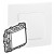 Poussoir simple Niloé - 6 A - 250 V~ - NO-NF - Pur